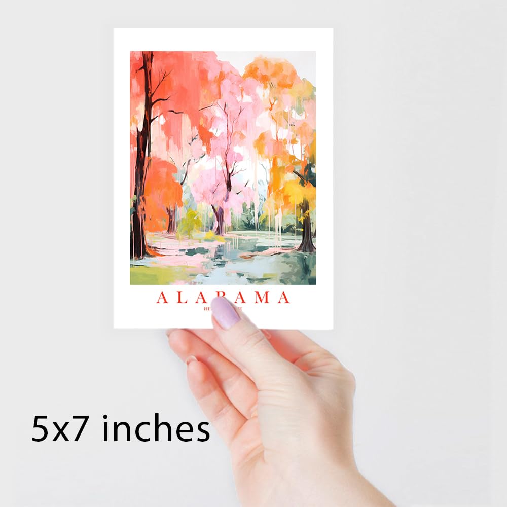 Alabama Travel Print Souvenir AL Nature Wall Art Landscape Poster Scenic Vista (8×10 inches)