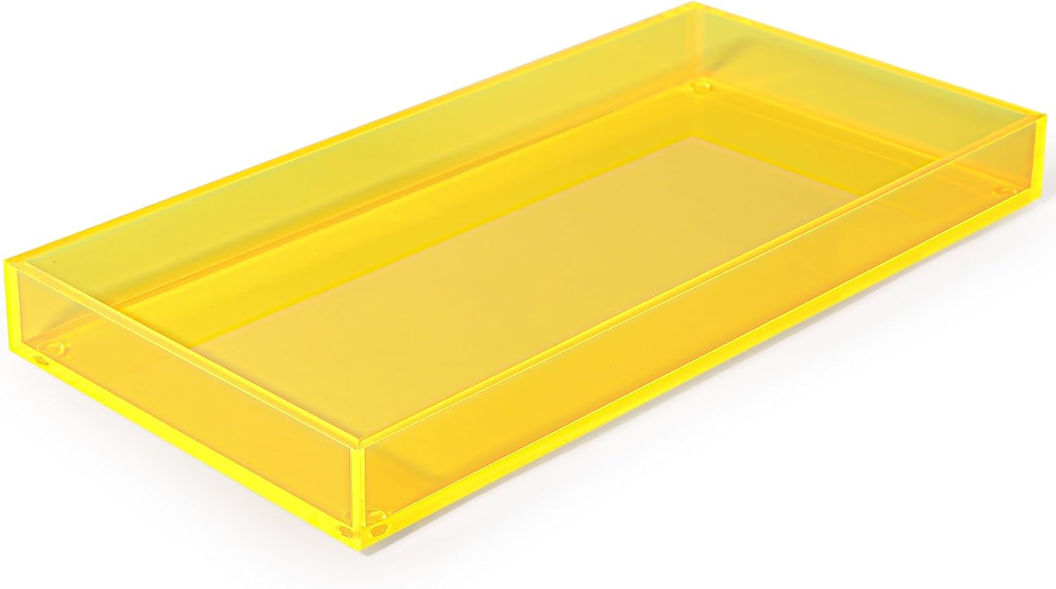 Bandeja de tocador de acrílico, bandeja decorativa para baño, perfume, joyería, bandeja de maquillaje para aparadores, organizador de escritorio