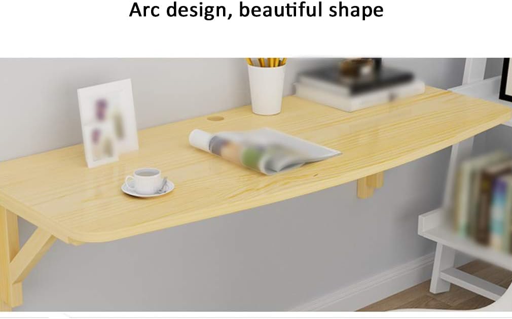 Mesa plegable de madera de pino maciza para niños, multifunción, mesa flotante para comedor, banco de trabajo, diseño de arco, con accesorios, color