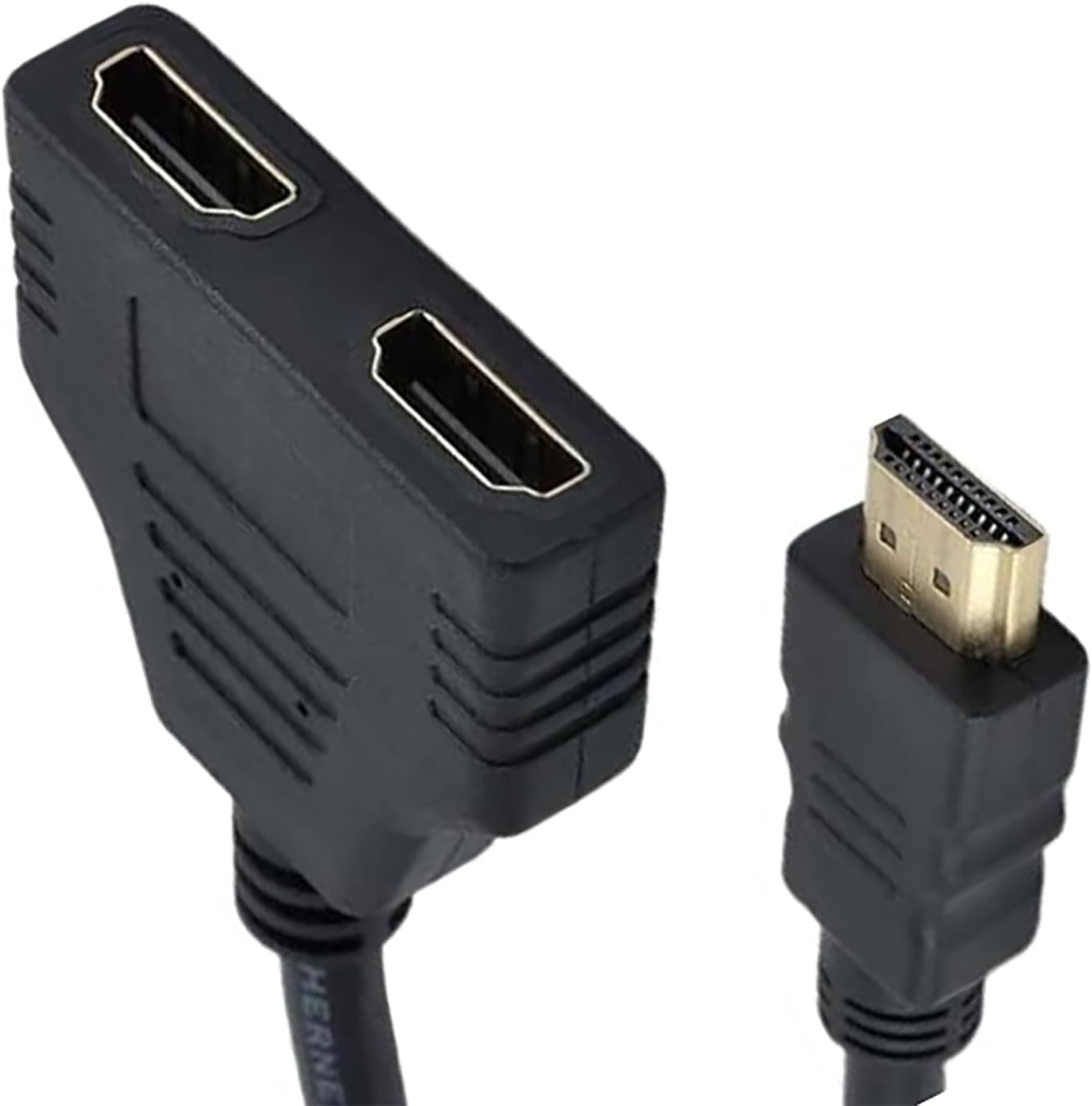 Links Divisor compatible con HDMI, 1 en 2 salidas, divisor HDMI 4K para monitores duplicados o solo espejo, 1×2 HDMI Splitter 1 a 2 Amplificador