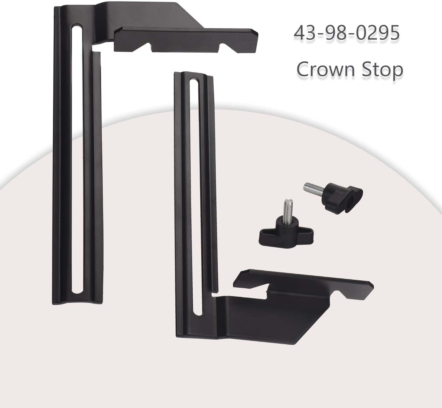 43-98-0295 Tope de corona con tornillos compatible con sierra de inglete compuesta deslizante Milwaukee 2734-20, uso para 2734, fácil de instalar