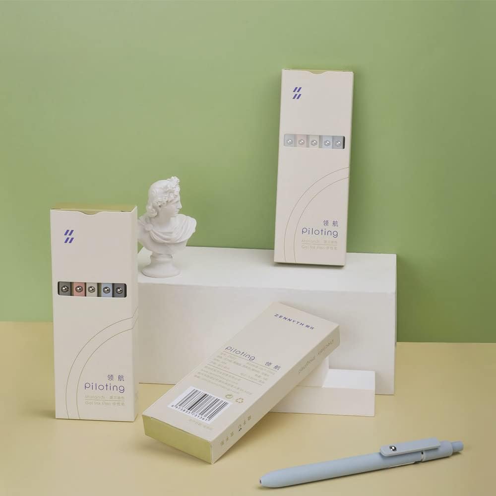 VICO 10 bolígrafos de tinta de gel retráctiles de punta fina de 0.020 in, de secado rápido, bonitos y estéticos para suministros para la escuela y