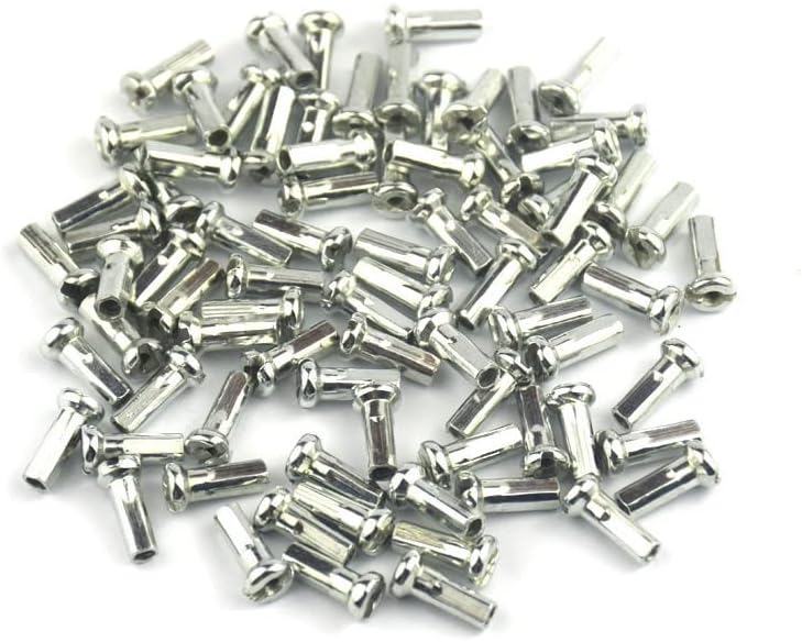 Pezones de radios para bicicleta, pezones de radios de acero, tapa de radios de bicicleta de montaña para 14G, 40 unidades, 0.236 x 0.551 in