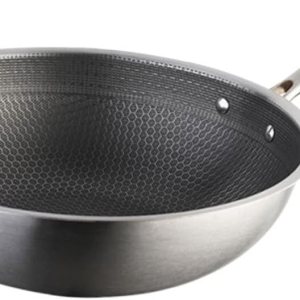 HAKIDZEL Wok de acero inoxidable antiadherente Sartén antiadherente utensilios de cocina antiadherentes Sartén de acero inoxidable Utensilios de HAKIDZEL Wok de acero inoxidable antiadherente Sartén antiadherente utensilios de cocina antiadherentes Sartén de acero inoxidable Utensilios de