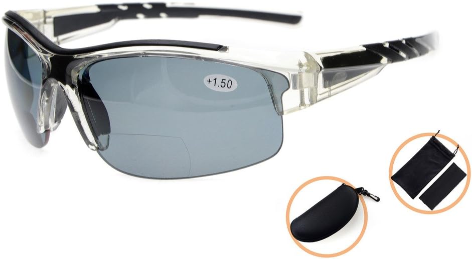 Eyekepper TR90 – Gafas de sol bifocales polarizadas sin montura con montura transparente +2.5