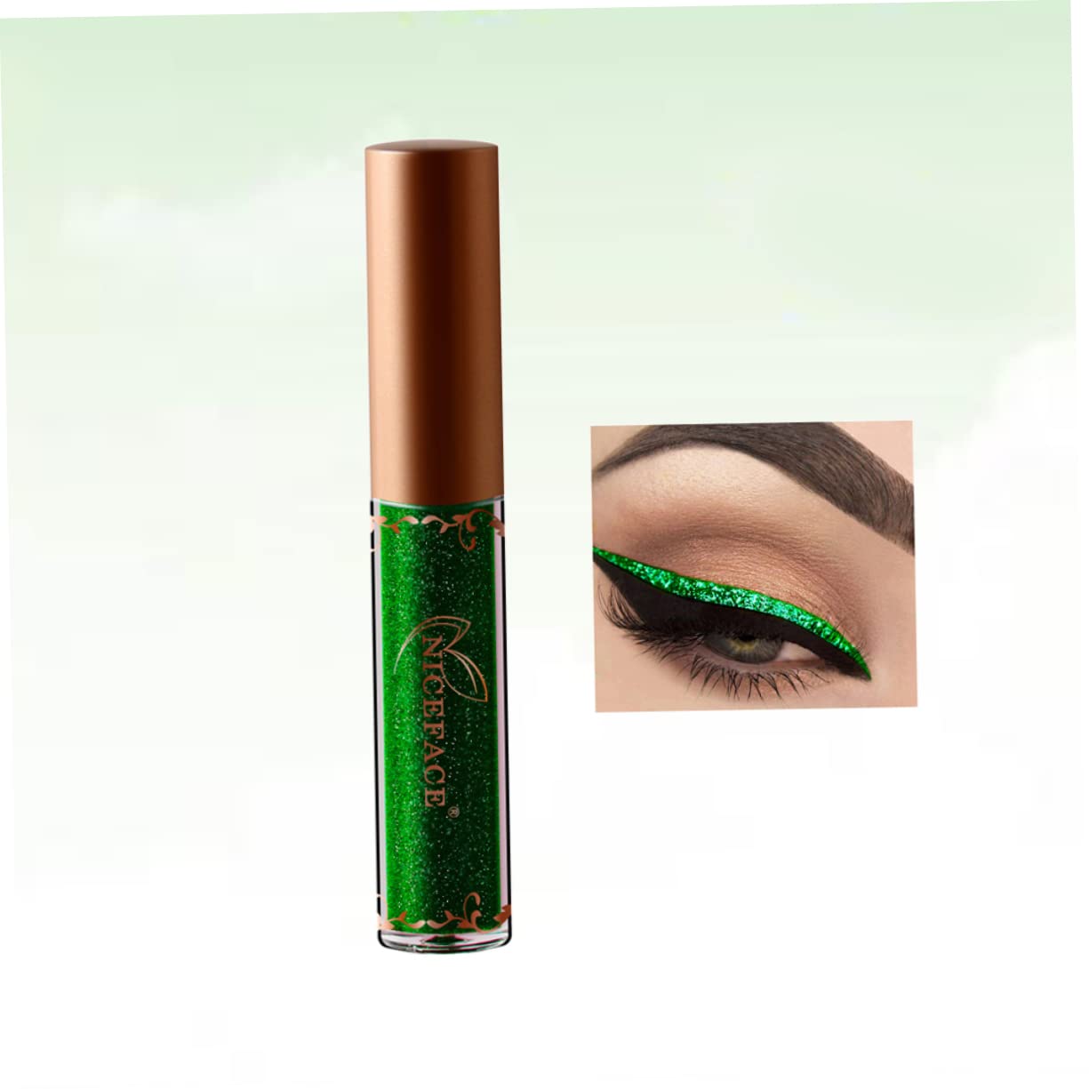 Delineador de ojos líquido metálico con purpurina, sombra de ojos líquida, delineador de ojos líquido, lápices de colores, sombra de ojos líquida