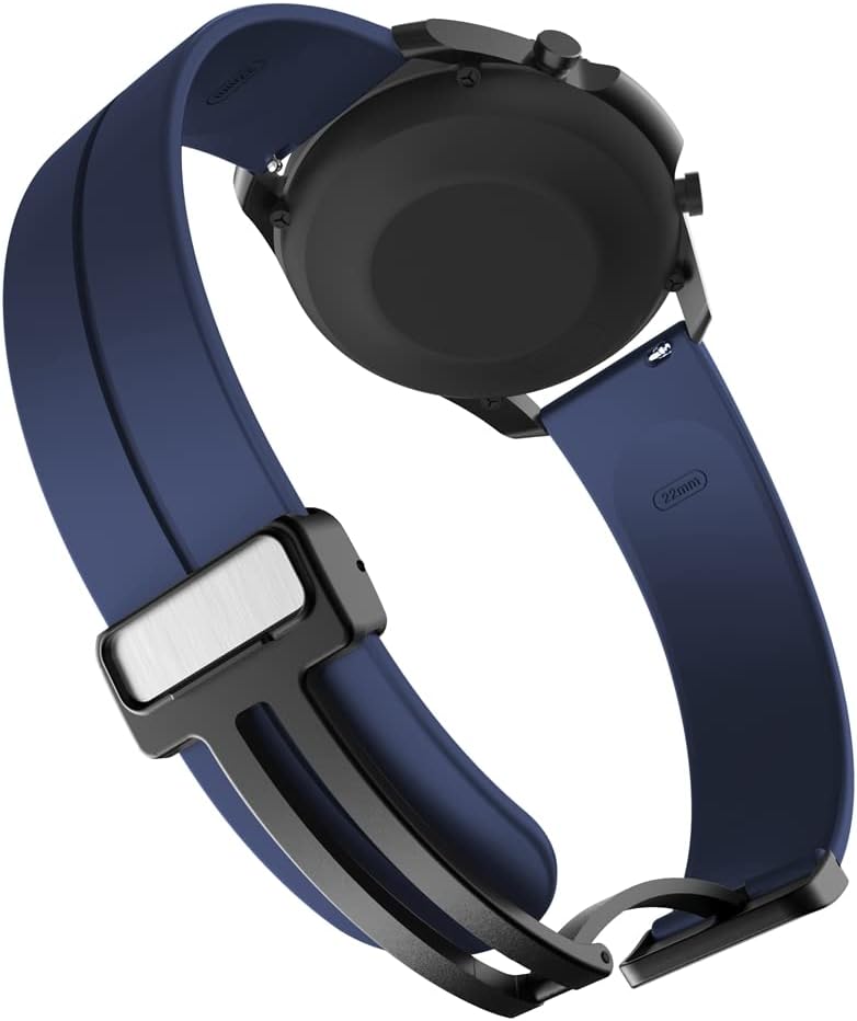 iPartsonline Banda magnética de silicona compatible con Amazfit Gtr MiniGts4 Mini2 MiniBip3Gtr4Gtr3 Smartwatch 0.866 in 0.787 in Correa deportiva de