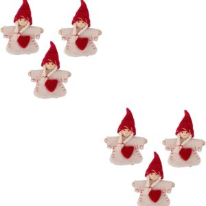 IMIKEYA 6 piezas de baratijas de fieltro de lana para manualidades de fieltro de Navidad, decoraciones de lana para árbol de Navidad, adornos de IMIKEYA 6 piezas de baratijas de fieltro de lana para manualidades de fieltro de Navidad, decoraciones de lana para árbol de Navidad, adornos de