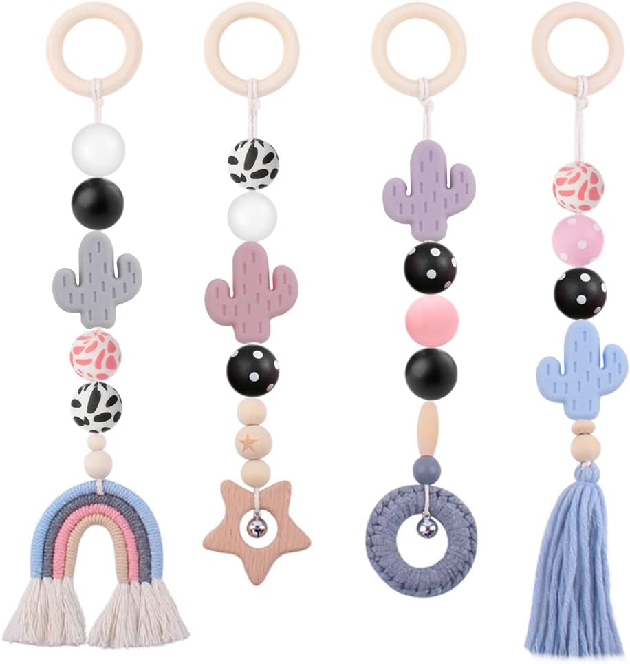 Juego de 65 cuentas de silicona con estampado de lunares de vaca de 0.59 pulgadas, cuentas de silicona rosa, negro y blanco, cuentas espaciadoras