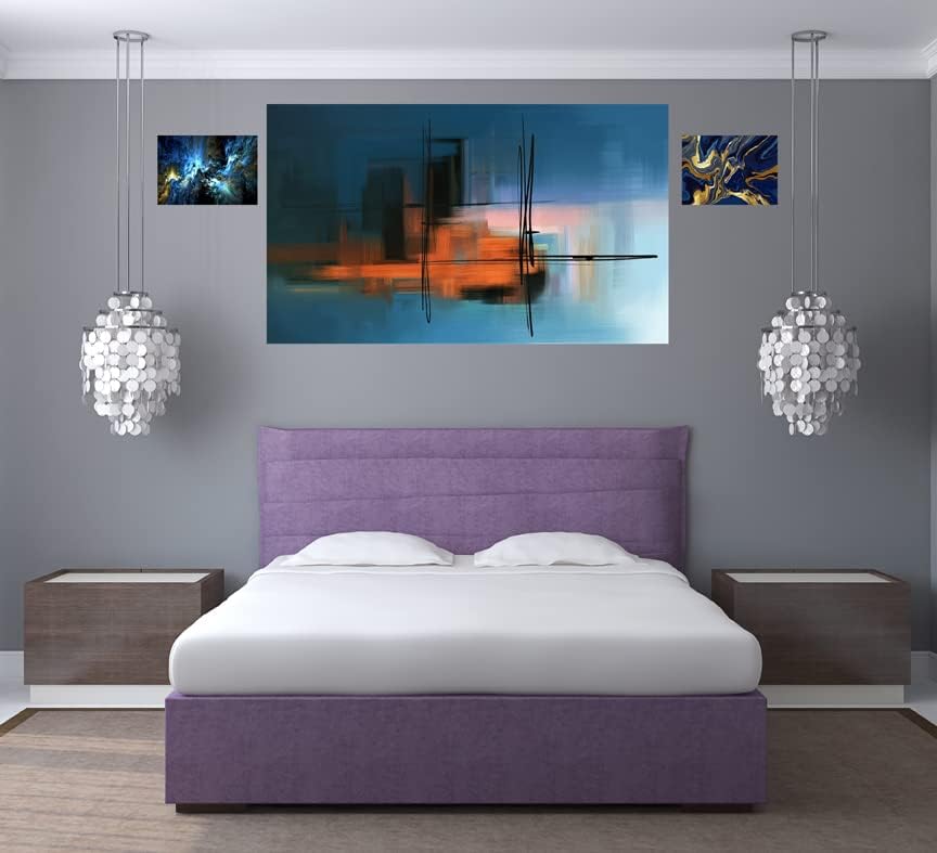 Galery 49 – Lienzo abstracto multicolor para pared, arte moderno y contemporáneo para decoración del hogar, lienzo decorativo moderno, para salas
