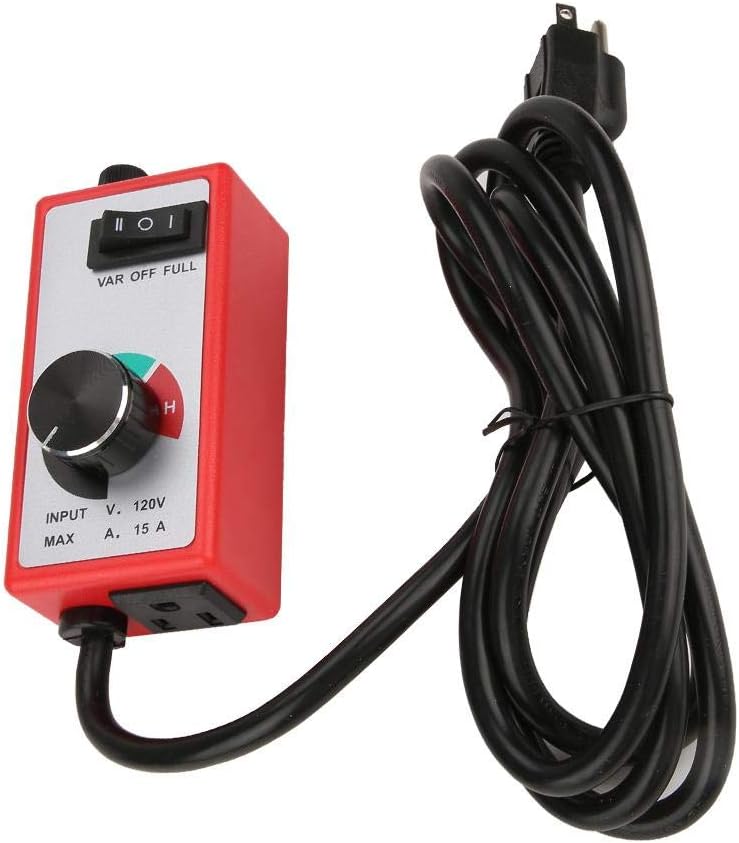 Enrutador del gobernador de 120v, ajustador de velocidad de ventilador de ventilación variable rojo, reóstato del motor del controlador de velocidad