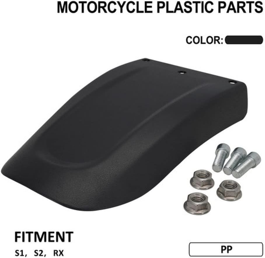 Guardabarros delantero para Super 73, guardabarros delantero PP para bicicleta eléctrica Super 73 S1Super 73 S2Super 73 RX negro