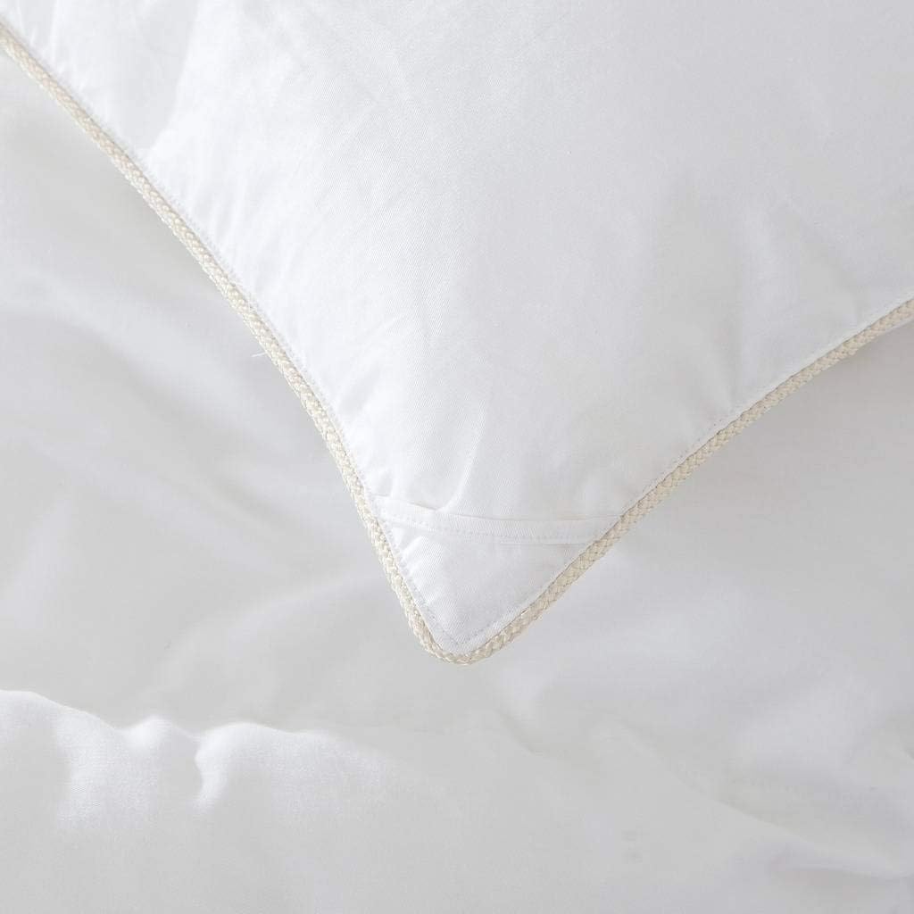 Cobertor Grandeur Linen de lujo, 1200 hilos, cobertor alternativo con plumas de ganso, 100 % algodón egipcio, color blanco liso, 750 potencia de