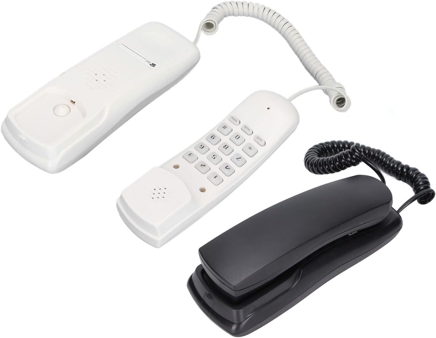 Teléfono fijo, escritorio con cable, multifunción para montaje en pared, soporte fijo de línea fija pequeña, función de flash, redireccionamiento