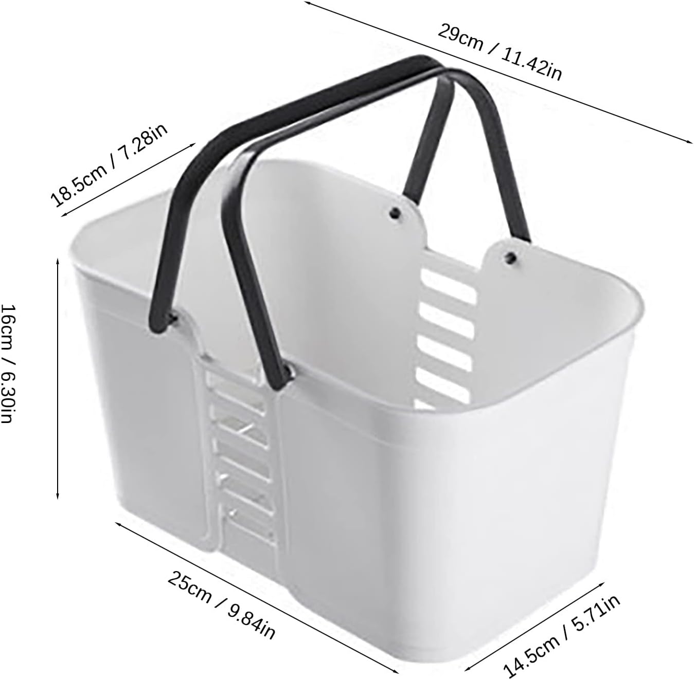 Cesta de lavandería portátil para ducha, bolsa de almacenamiento de plástico con asa, bolsa de lavado, caja de almacenamiento para baño, dormitorio,