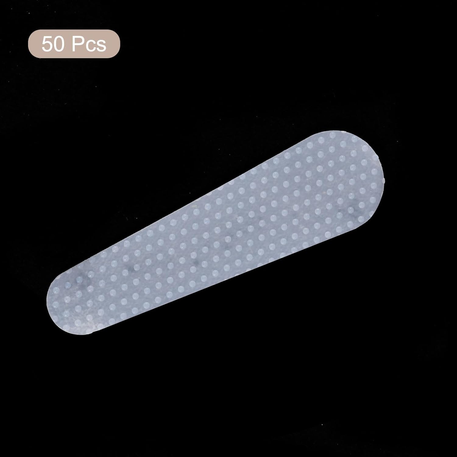 uxcell 25 tiras adhesivas de silicona antideslizantes para colgar ropa para perchas de madera y plástico, transparentes (2.95 x 0.79 pulgadas)