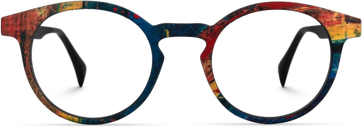 VOOGLAM Elegantes gafas redondas con bloqueo de luz azul para mujer, antifatiga ocular, gafas UV, Minnie