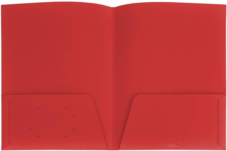 Ultra Pro – Paquete de 10, carpetas rojas de 2 bolsillos
