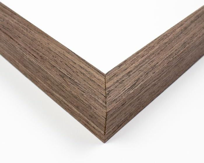 Marco de madera maciza de 13 x 19 pulgadas de ancho de la caja de sombra de 0.875 pulgadas  Profundidad del marco interior de 1 pulgada  Marco de