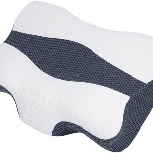 Almohada cervical para aliviar el dolor de cuello y dormir, almohada de espuma viscoelástica para dormir de lado para dolor de cuello y hombros, Almohada cervical para aliviar el dolor de cuello y dormir, almohada de espuma viscoelástica para dormir de lado para dolor de cuello y hombros,