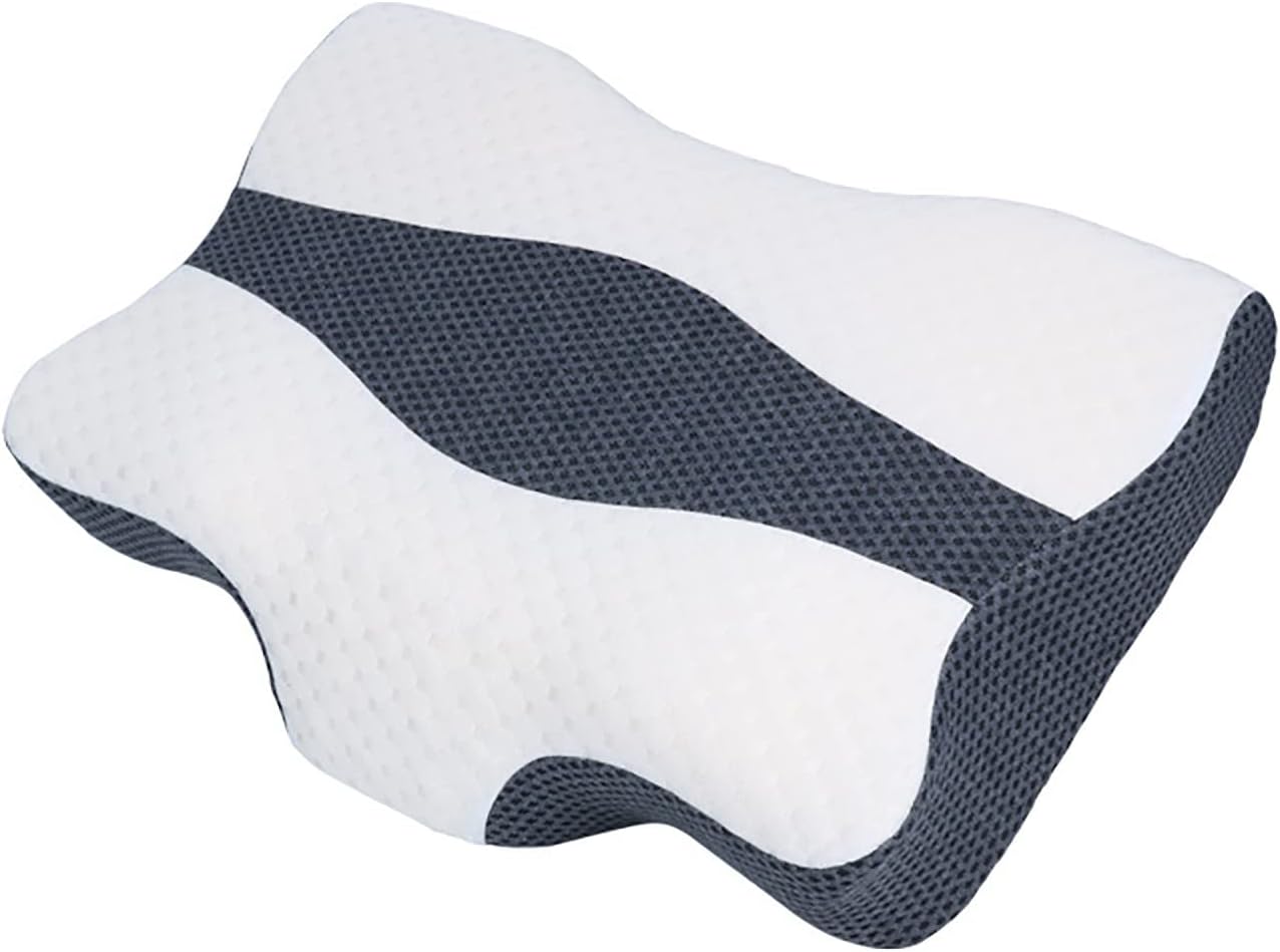 Almohada cervical para aliviar el dolor de cuello y dormir, almohada de espuma viscoelástica para dormir de lado para dolor de cuello y hombros,