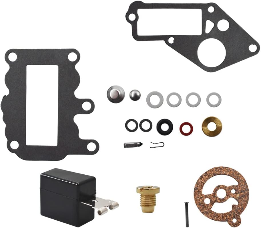 labwork Kit de reparación de carburador con reemplazo de flotador para Johnson Evinrude 9.5 HP 1964-1973 BRP OMC SysteMatched