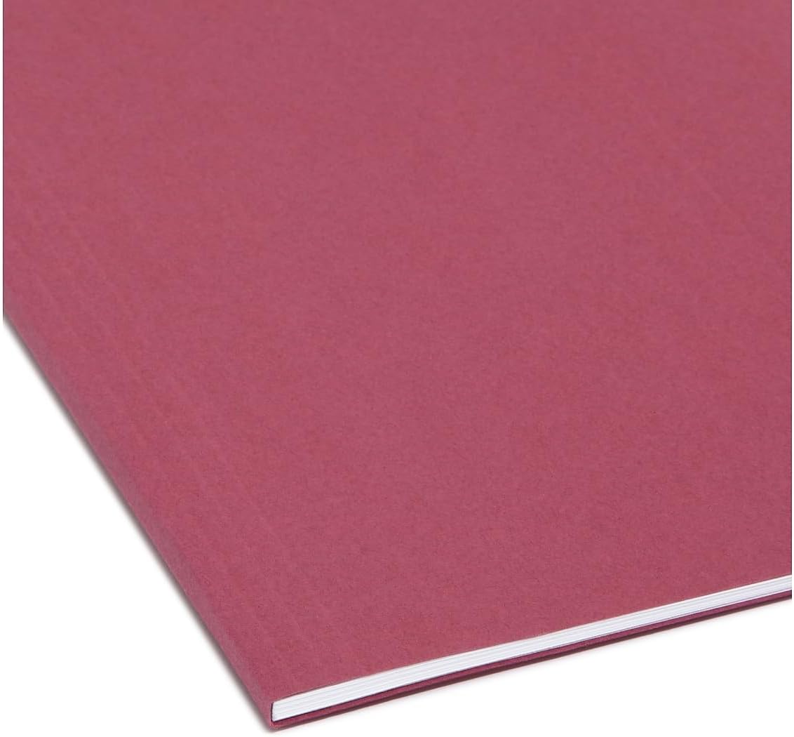Smead 64073 Carpetas colgantes 15 pestaña 11 puntos Stock Letter Granate 25Box