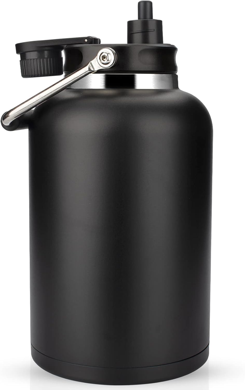 Zenbo Jarra de un galón con popote, mantiene el frío hasta 36 horas, botella de agua de 128 oz con aislamiento al vacío de doble pared, a prueba de