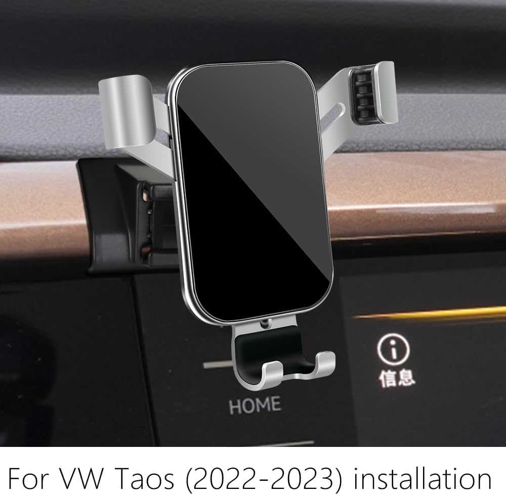 LUNQIN Soporte de teléfono de coche para Volkswagen Taos 2022 2023 2024 S SE SEL VW SUV Accesorios interiores de automóvil, mejor soporte para