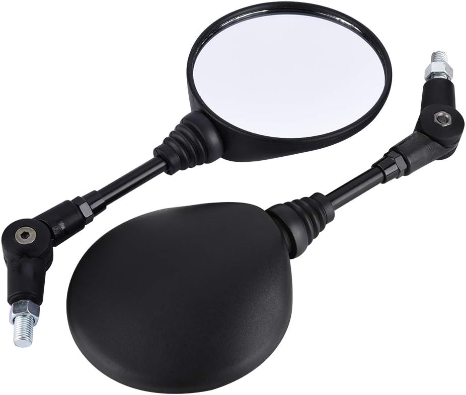 1 Pair Motorcycle Mirrors, Universal Adjustment Rear View Mirror With M10 Installing Screw Left and Right, Compatible with Motorbike Adventure Dirt