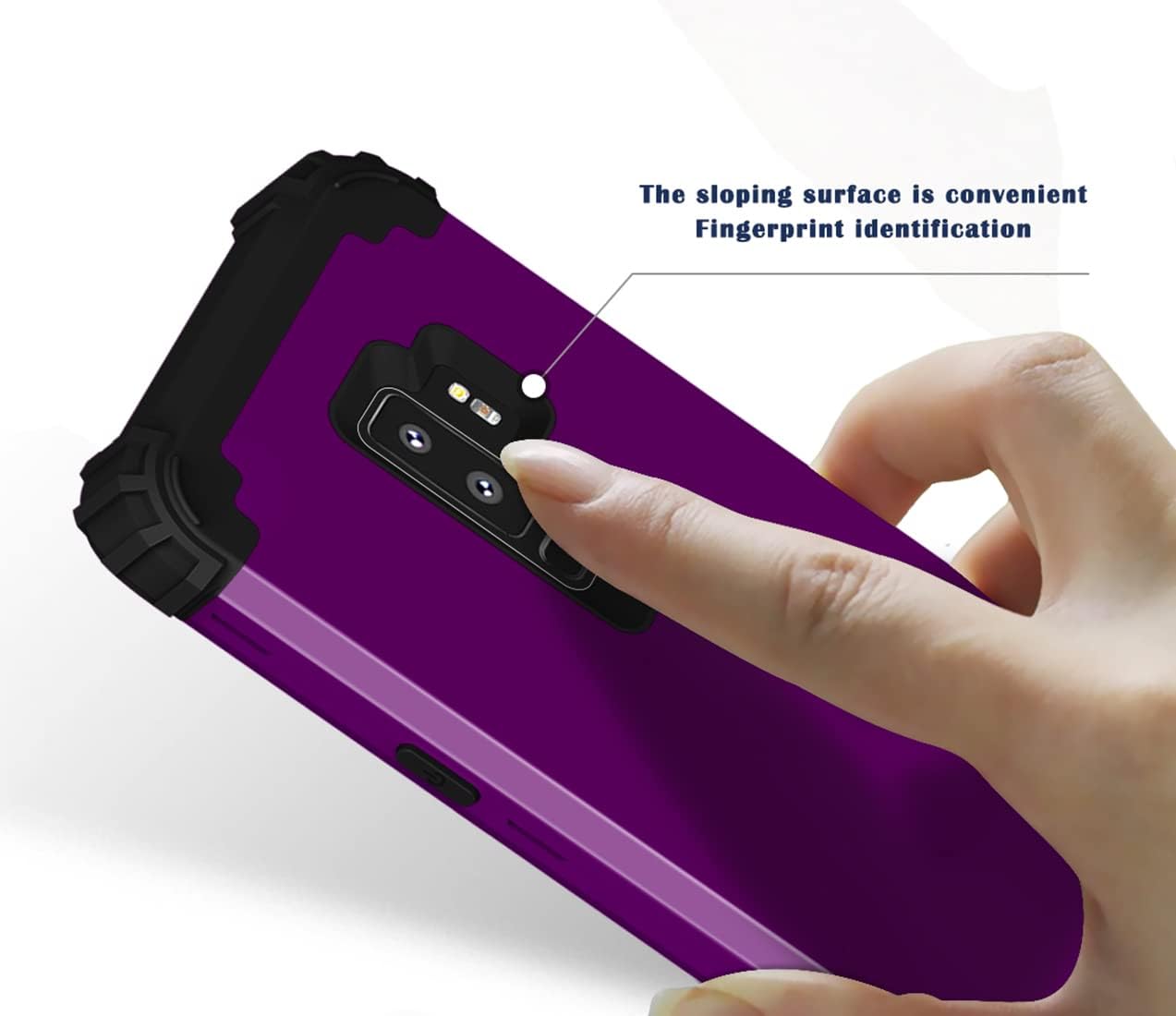 Funda de teléfono para Samsung Galaxy S9 Plus, cubierta dura, a prueba de golpes, silicona suave, híbrida, tres capas, resistente, protección de PC,