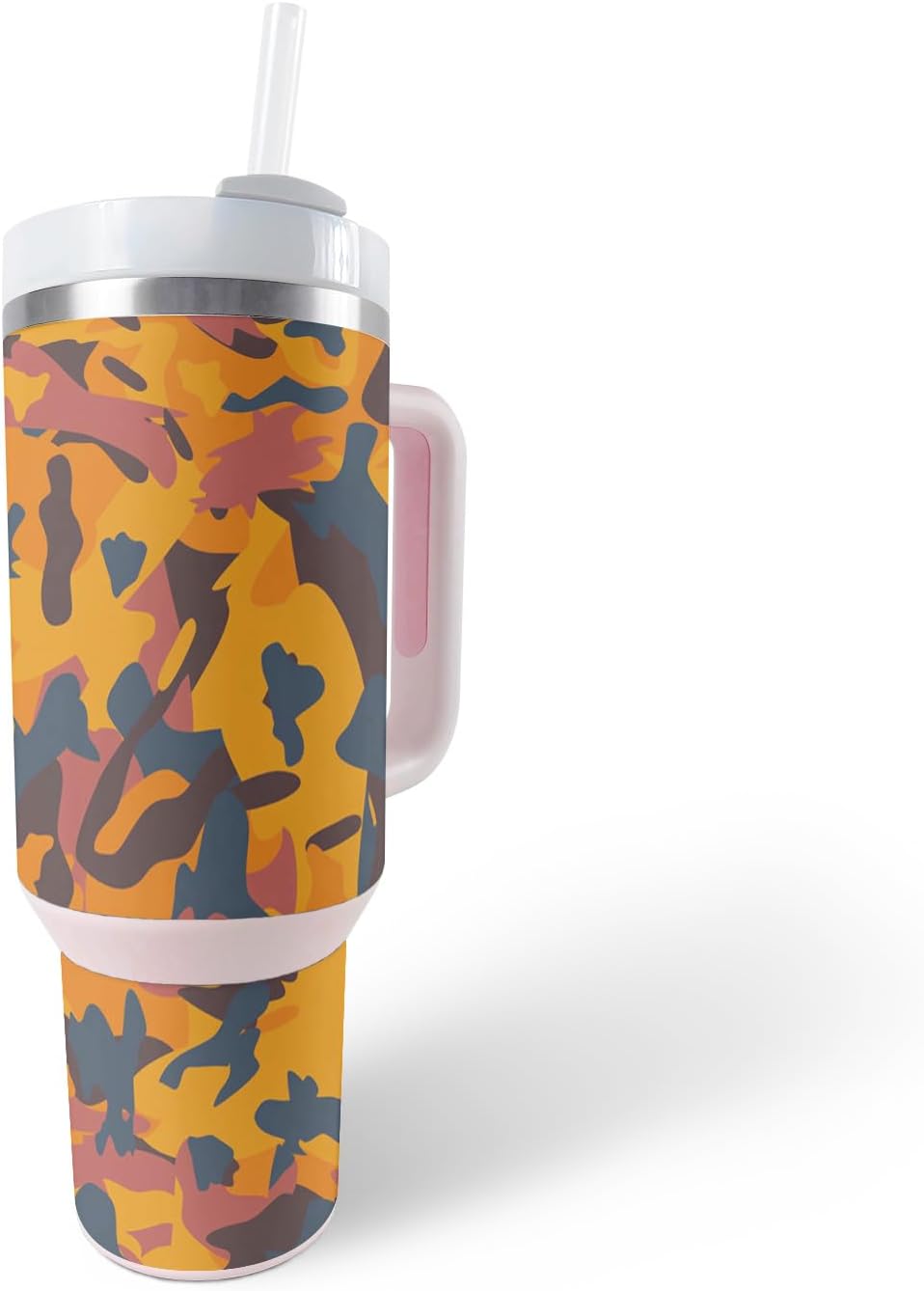 MightySkins Skin – Vaso de vinilo compatible con Stanley The Quencher H2.0 FlowState de 40 onzas, camuflaje otoñal, protectora, duradera y única,