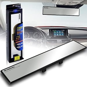 Universal Broadway – Espejo retrovisor plano de 14 pulgadas de ancho (vidrio transparente), espejo retrovisor panorámico con clip en el interior, Universal Broadway – Espejo retrovisor plano de 14 pulgadas de ancho (vidrio transparente), espejo retrovisor panorámico con clip en el interior,