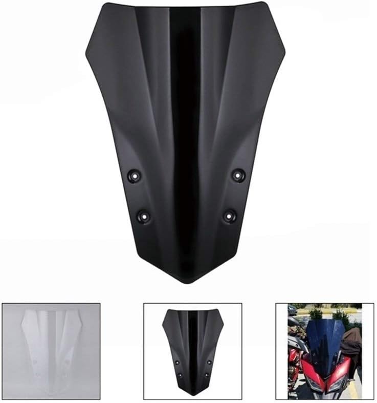 Motorcycle Windshield Motorcycle Accessories Double Bubble Windshield WindScreen Compatible with MT-09 Compatible with Tracer MT09 FJ09 FJ-09