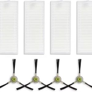 Lefant Piezas de repuesto 4 cepillos laterales y 4 filtros Hepa, Nota solo para un robot aspirador Lefant Piezas de repuesto 4 cepillos laterales y 4 filtros Hepa, Nota solo para un robot aspirador