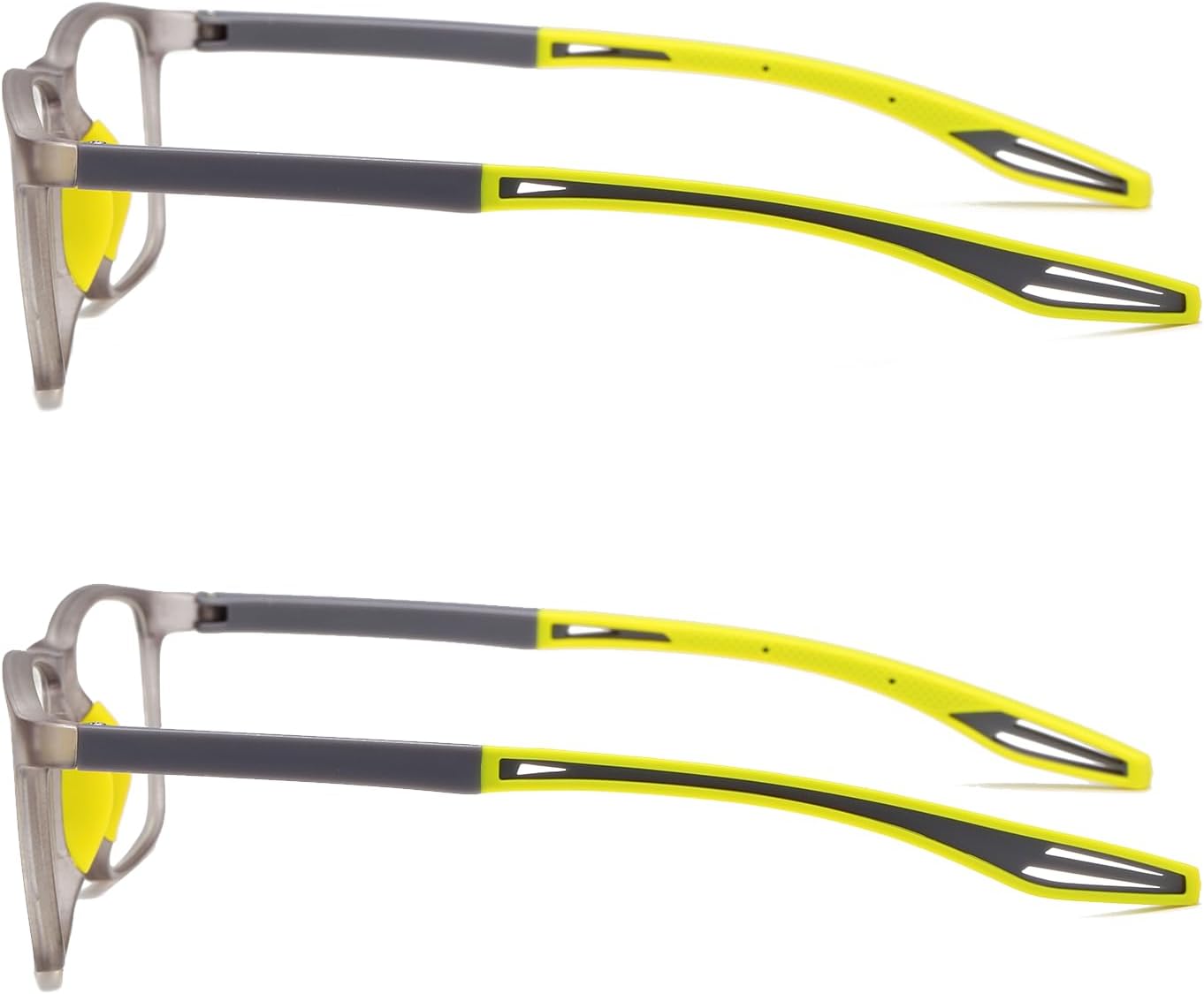 JOON-joon Gafas de lectura para hombre, 2 pares, estilo deportivo, cómodas y flexibles, con bloqueo de luz azul, lectores para hombres