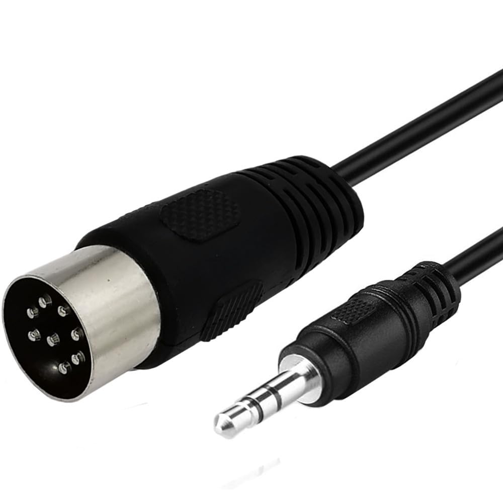 Cable DIN de 8 pines a 0.138 in, conectores DIN de 8 pines macho a conector TRS macho de 0.138 in, cable convertidor de enchufe estéreo para cable