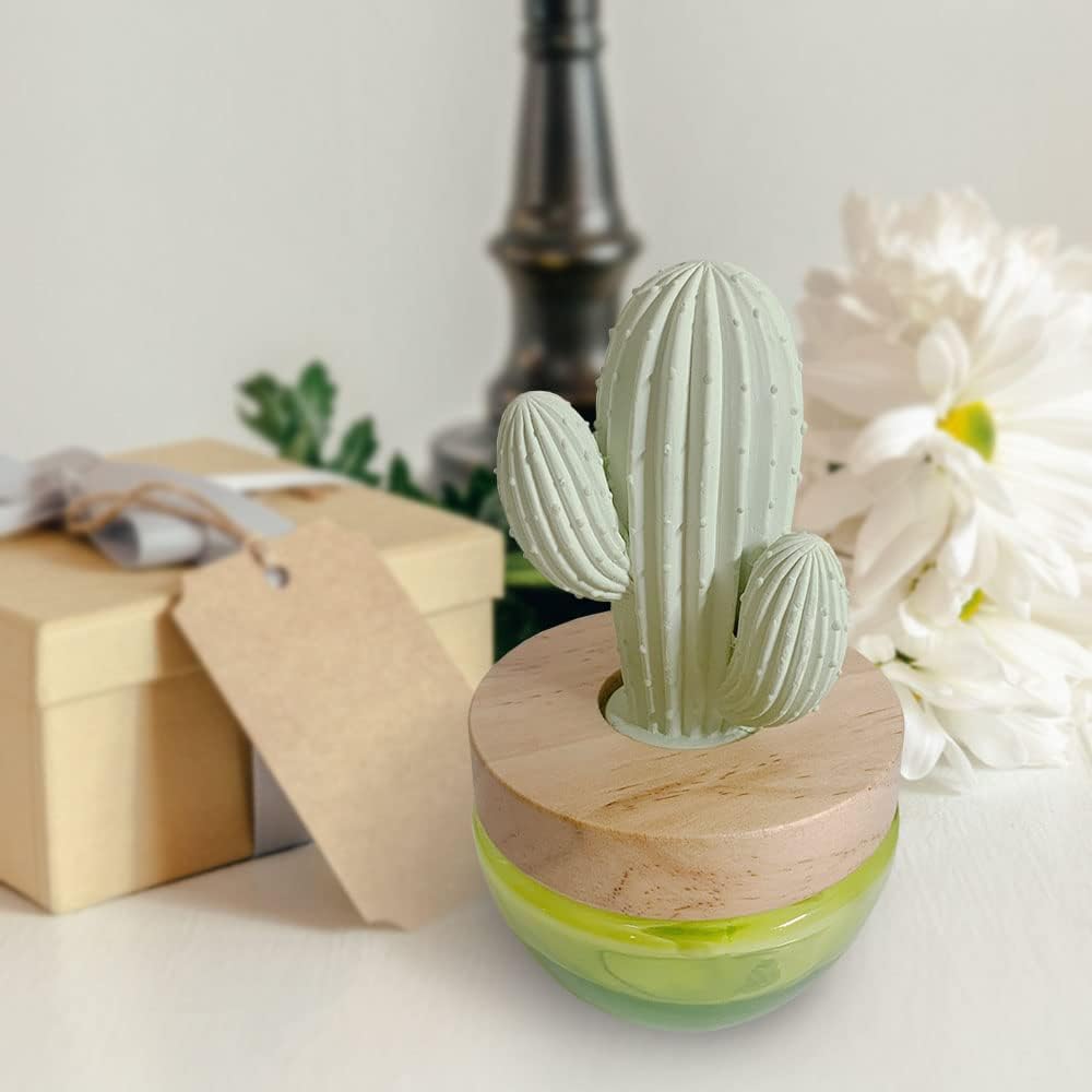ES PAZION Difusor de aceite de cactus, difusor de aroma de yeso Saguaro para fragancia, hogar, sala de estar, baño, oficina, decoración de Navidad,