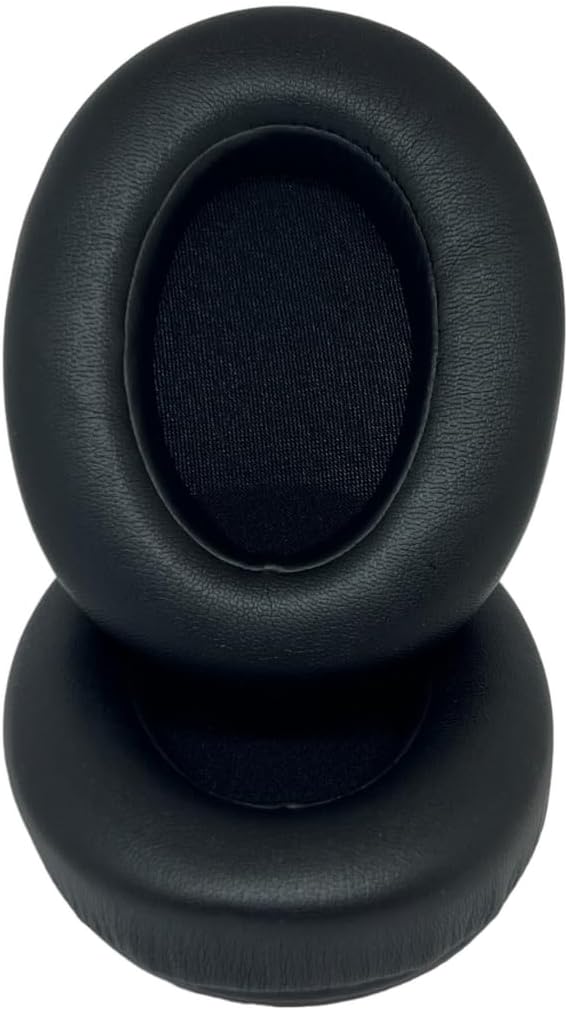 Almohadillas de repuesto para auriculares Sony WH-XB910N WHXB910N WHXB910N de piel sintética suave de espuma viscoelástica, color negro, par con