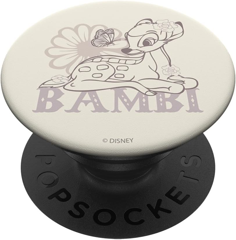 Disney Bambi Simple Flower Portrait PopSockets PopGrip agarre intercambiable para teléfonos y tabletas
