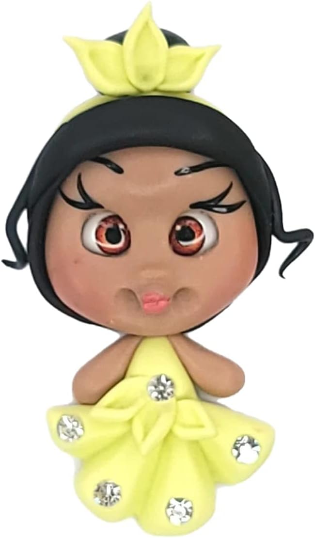 Tiana Princess – Muñeca de arcilla de porcelana fría amarilla