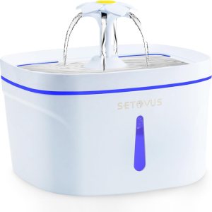 Fuente de agua para gatos, fuente de agua automática para mascotas de 84 oz2.5 L para gatos en el interior, fuente de agua para gatos con luz LED Fuente de agua para gatos, fuente de agua automática para mascotas de 84 oz2.5 L para gatos en el interior, fuente de agua para gatos con luz LED