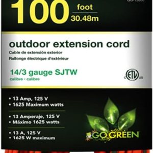 GoGreen Power (GG-13800) – Cable de extensión SJTW para exteriores, 143, 100 pies, cable de extensión iluminado, 100 pies GoGreen Power (GG-13800) – Cable de extensión SJTW para exteriores, 143, 100 pies, cable de extensión iluminado, 100 pies