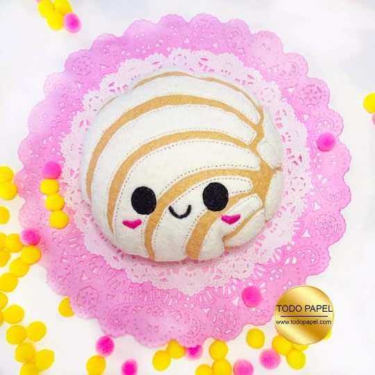 Kawaii Handmade Conchas mini Plushies, Pretend Play Food Mexican pan dulce Choose from Strawberry, Chocolate, Vanilla. Felt Eco friendly play