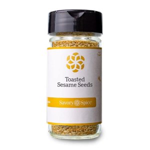 Savory Spice – Semillas de sésamo tostadas  Sésamo tostado para sushi, cocinar y hornear  Sabor tostado y nuez (tarro mediano  Neto 2.1 oz) Savory Spice – Semillas de sésamo tostadas  Sésamo tostado para sushi, cocinar y hornear  Sabor tostado y nuez (tarro mediano  Neto 2.1 oz)