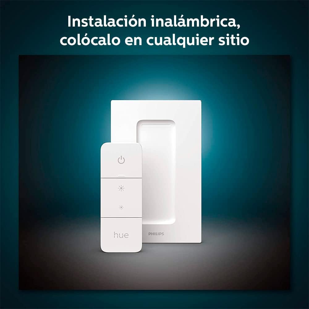 Philips Hue Kit de inicio de luz inteligente White and Color Ambiance + paquete de interruptor de atenuación