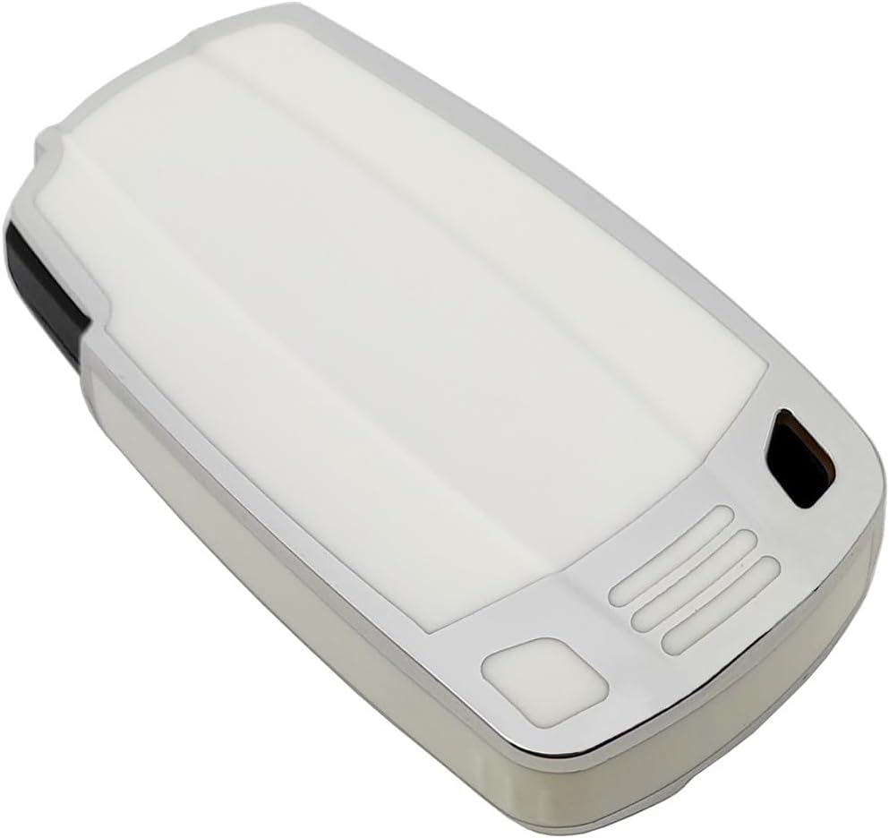 Funda protectora de TPU para llavero compatible con BMW 1 3 5 Series E90 E92 E93 X5 X6 Z4 E90, Blanco