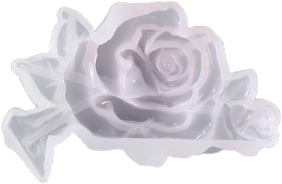 Molde hecho a mano de flores de rosas para mesa, molde de silicona con aroma, yeso, artesanías, jabón, vela, resina, molde de fundición,