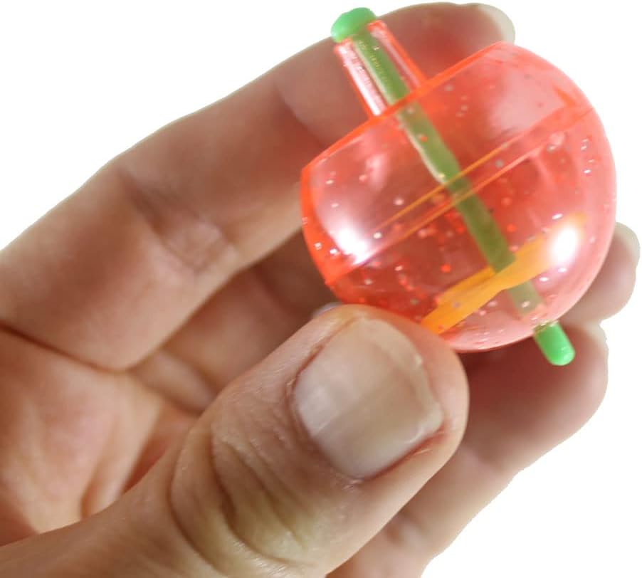 48 juguetes de plástico con purpurina giratoria – Spin – Spinner Tops – Mini juguetes – Pequeño juguete de premio novedoso – Recuerdos de fiesta –