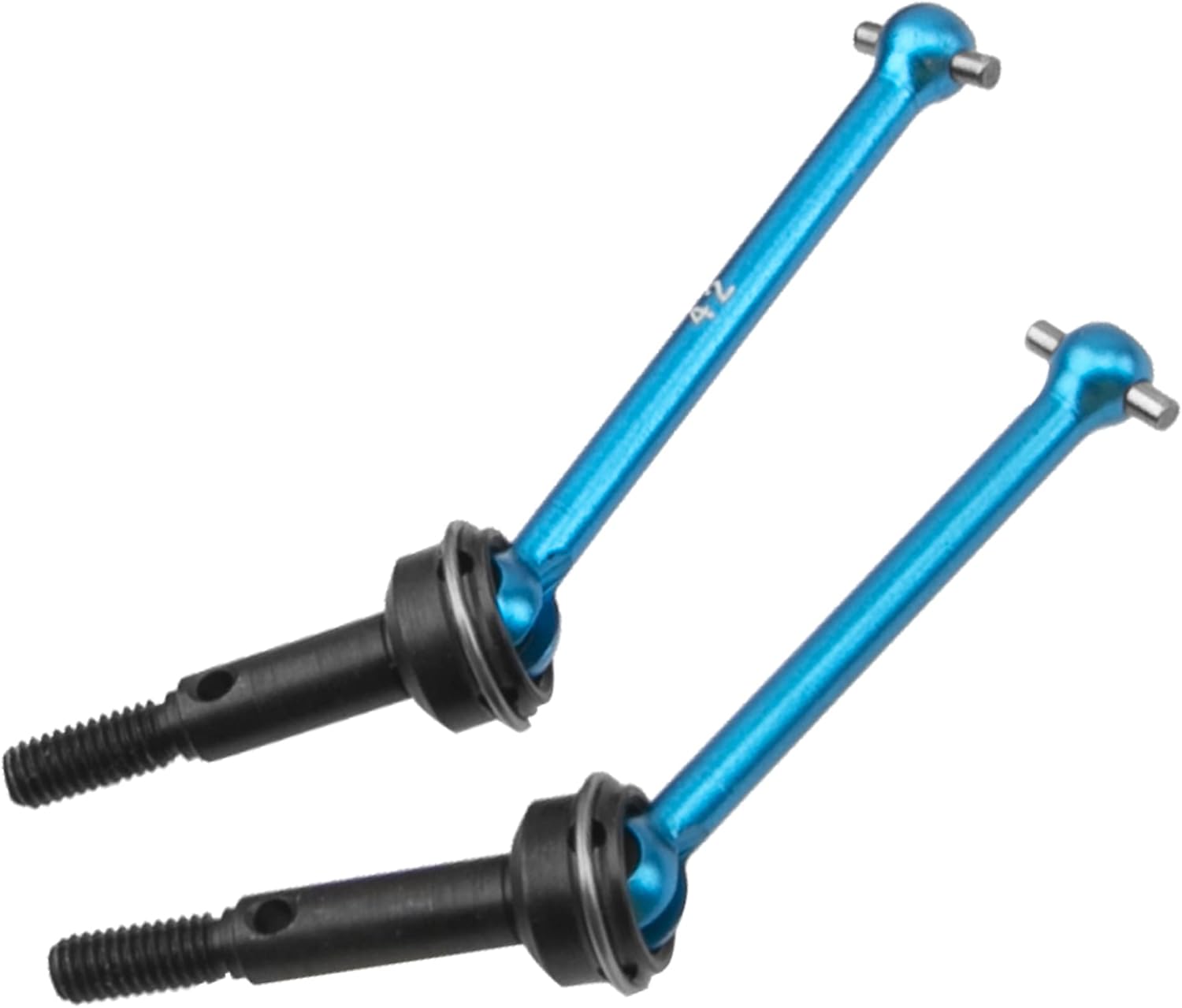 4 piezas Vgoohobby CVD eje de transmisión delantero y trasero 54515 54516 1.654in 1.535in compatible con el coche RC de 110 (azul)
